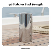 Boat Handrail Connector Boat Rail Connector Handrail Fitting Rust Resistant Round Tube Joiner Mirror Polished