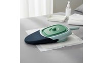Bedpan with Lid Easy to Clean Fracture Bedpan with Handle Ergonomic Design Portable Bedridden Toilet for Patients, Hospital, Nursing Home