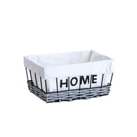 Wire Basket with Textile Liner Washable Storage Basket with Liners Tabletop Organizer for Shelves, Entryway, Desks