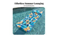 Cooling Mesh Bed Inflatable Pool Lounger with Holes Hole Design Water Raft Long-Lasting PVC Material Inflatable Pool Lounger Portable for Adults, Beach, Lake, Vacation