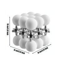 Geometric Ball Grid Modern Abstract Design Geometric Sphere Sculpture Minimalist Aesthetic Crystalline Structure Sculpture for Living Room