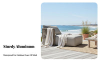 Waterproof Sofa, Armchair, and Table set Luxury & design Outdoor Furniture All-Weather Patio Conversation Set Comfortable paddings for Homeowners, Hotel Managers, Courtyard, rearyard, Terrace, waterside