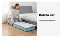 Wheeled Storage Bin Space-Saving Wheeled Under-Bed Container particlesshield
