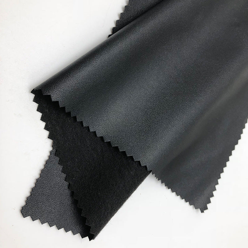 Semi-PU Nappa Grain Soft Stretch Leather Fabric for Apparel and Upholstery