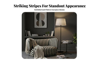 Simple Serenity artistic Striped Barrel Chair Minimalist Design Loveseat enveloping rearrest Upholstered Seating Comfortable Cushioning for Apartment Dwellers, Interior Decorators, Living Room, Lounge Area, study corner, Small areas