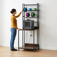3D Printer Stand with Filament Rack Sturdy for Studio, Makers