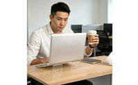 Acrylic Laptop Stand Ventilated Laptop Riser Cooling Notebook Stand for Office, Study