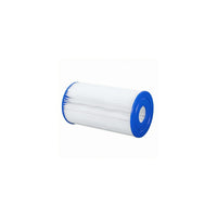 Cylindrical Pleated Pool Filter Blue Plastic End Caps Swimming Pool Filter Hollow Center Water Care White