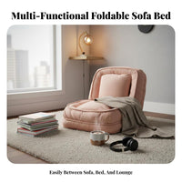 Foldable Design Human-Sized Pet Bed Adjustable Backrest Lazy Sofa Space-Saving Floor Lounger Thickened Cushion for Adults, Couples, Students, Lounging, Living Room, Rest Ping, Balcony