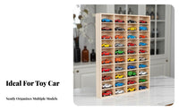 1:64 Scale Car Storage Rack Space Saving Toy Car Display Case Wall Mounted Organizer Easy Installation for Children, Playroom
