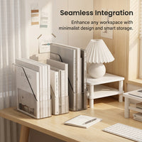Acrylic Vertical Desktop File Organizer for Desk Storage, Clear Office Document Holder Stand for Book 1 Piece Study Room Sorter