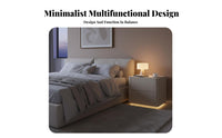 Minimalist Design Curved 2-Drawer Cabinet Modern Aesthetic Bedside Table even Finish Nightstand Rounded Corners for Homeowners, Apartment Dwellers, Adults, Bedroom, Next to Bed, Office, Hallway