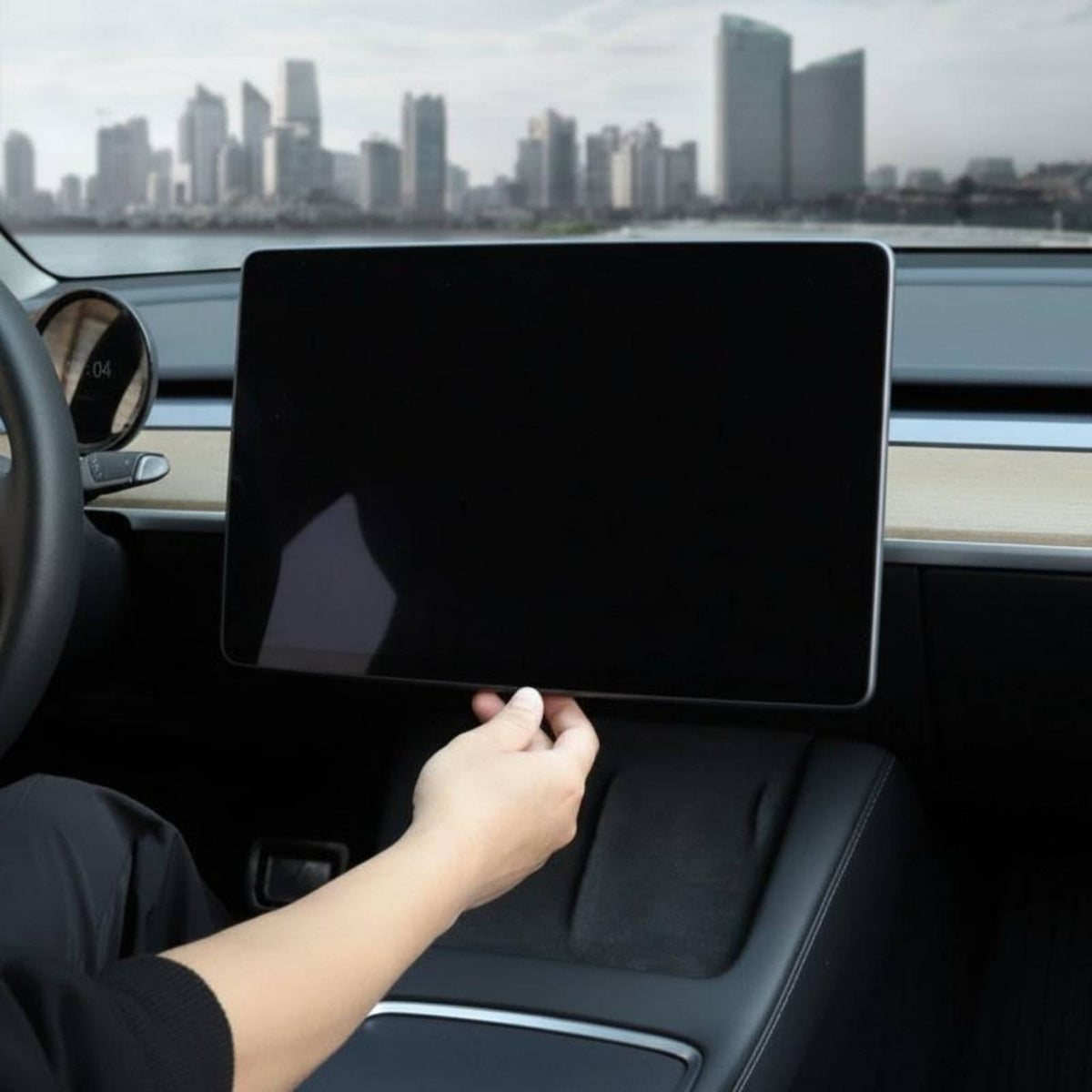 Scratch Resistant Screen Perimeter Protector Non-Destructive Installation Dashboard Screen Perimeter Protector Flexible Silicone Display Bezel Washable & Reusable