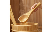 Natural Wood Sauna Accessory Bundle Allcomplete Sauna Pail and Ladle Set Traditional Complete for Homeowners, Home Spa, Bathhouse