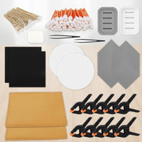 210 Pieces Malleable Pads Card Flattening Repair Tool Set Absorbent Sponge Trading Card Cleaning Kit