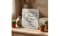 Iron Plaque with Hanging Hook Distressed Square Wall Plaque Weathered for Porch
