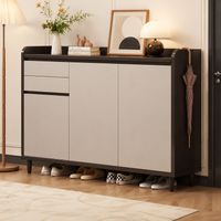 Modern Minimalist Shoe Rack 120cm Width Shoe Cabinet Entrance Storage Footwear Cabinet