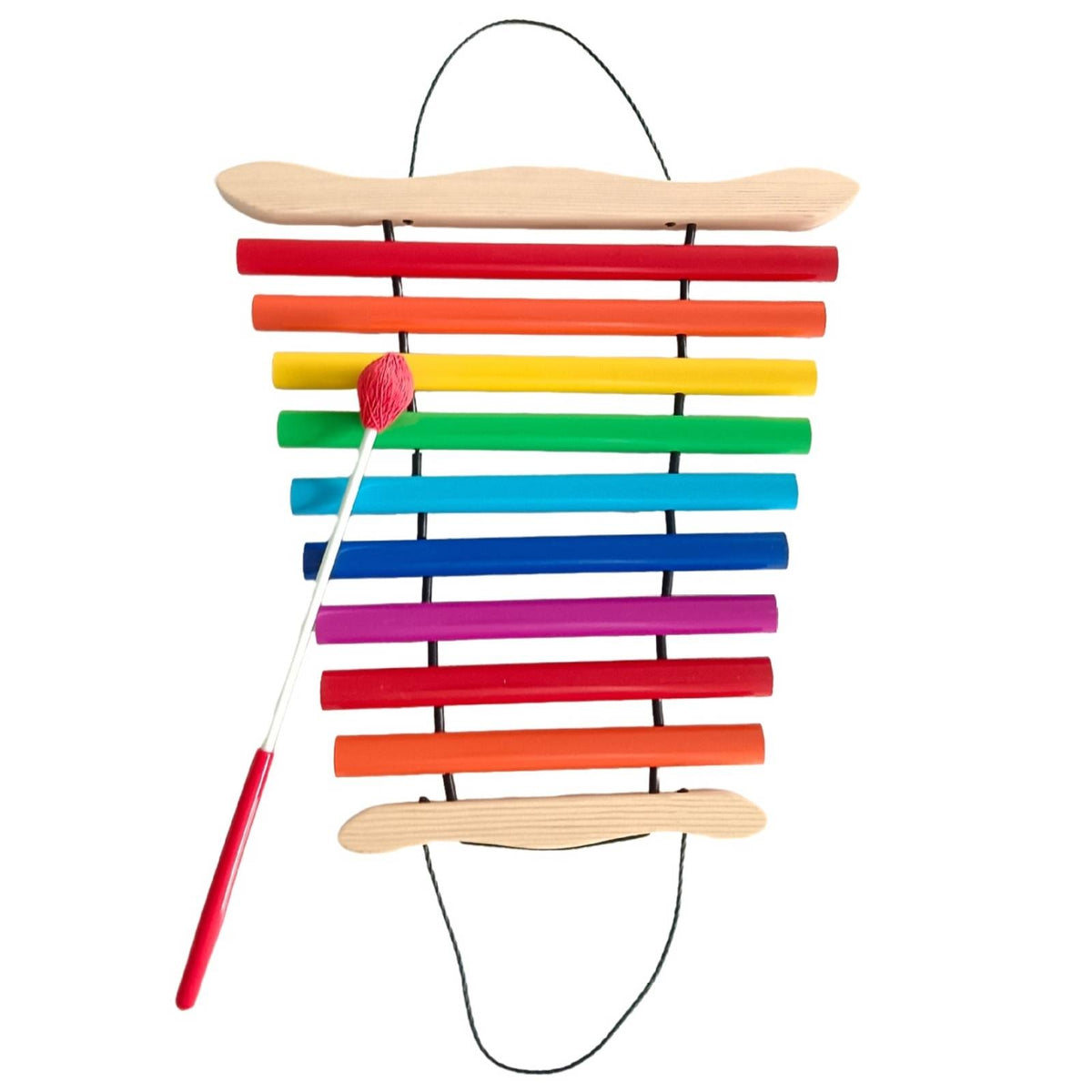 Wooden Xylophone Bright Percussion Toy with Mallet for Beginners, Kids