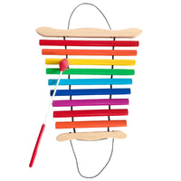 Wooden Xylophone Bright Percussion Toy with Mallet for Beginners, Kids