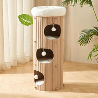 Space-Saving Multi-Functional Cat Tree & Fabric Cat Tower