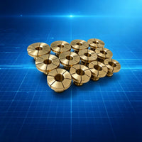12 Pieces Bracelet Collet with Splitgolden Hued Band Tone Bracelet Collet Machined for Jewelers, Workshop