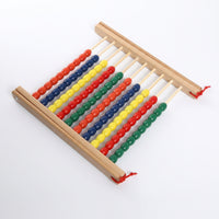 Wooden Abacus Hands-on Wooden Bead Abacus Math Board Developmental Educational Toy Rainbow for Preschoolers, Classroom