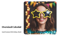 Giant stellarShaped Glasses Oversized Design Novelty gazewear Photo prop for Women