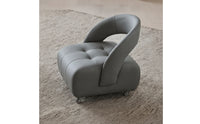 Rolling Vanity Chair Tufted Seat Compact for Entryway