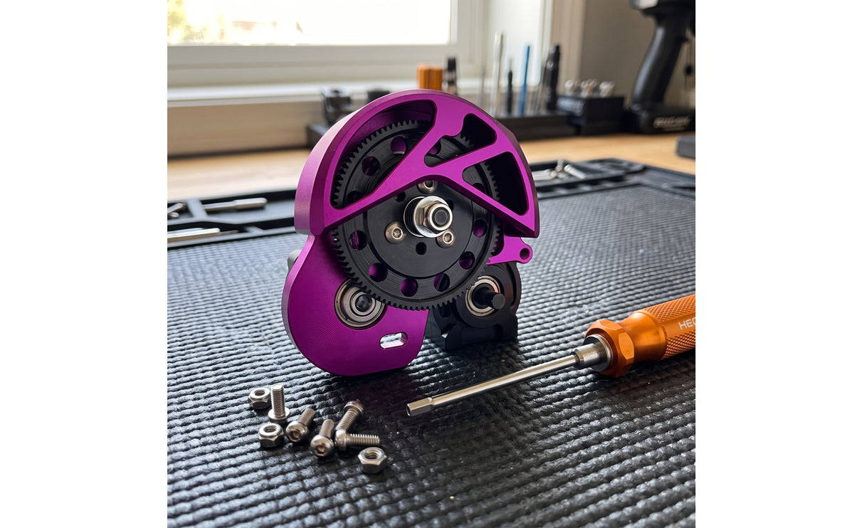 Metal Gearbox Assembly Easy to Install Single-Speed Gearbox Compact for Hobbyists