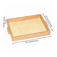 Smooth Educational Tray with Handles Natural Wood Wooden Tray with Handles Lightweight Activity Trays Organized for Teachers, Parents, Classroom