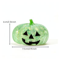 Halloween Pumpkin Compress Toy Stress Relief Jack-O'-Lantern Compress Toy Soft Pumpkin Stress Ball Stretchable for Desk, Classroom