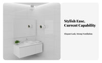 Wall-Mounted Fan Drill Installation Portable Power Ventilation Fan Smart App Control Wall Mountable Fan for Cooks, Students, Washroom, Bedroom, Desk