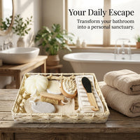 Bath Accessories Set for Adults, 9 Piece Kit with Sponge Ball, Exfoliating Collection for Daily and Gift Giving