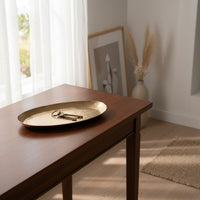 Hammered Metal Tray Irregular Oval Decorative Tray Sculptural Platter for Tabletop Styling, Coffee Table, Entryway Console