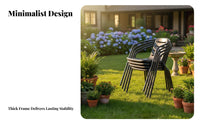 Weather-Resistant Outdoor Table and Chairs Long-Lasting Outdoor Dining Set Heavy Duty Metal Garden Table and Chairs Thickened Material for Homeowners, Business Owners, Couples, Balcony, Terrace, Backyard, Porch