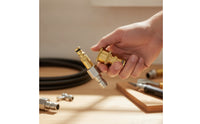 2 Pieces 1/4-Inch Quick-Connect Adapter Brass Pressure Washer Adapter with Male and Female Fittings