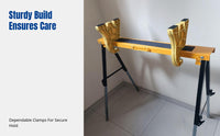 Universal Ski Snowboard Maintenance Stand, Adjustable Waxing Workbench, Secure Vise