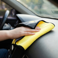 400 GSM Microfibre Cloth and Car Drying Towel, Thick Microfibre Cloth for Car Glass Surfaces and Exterior, High Absorbency Cleaning, 30cm x 40cm