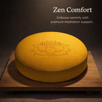 Round Meditation Cushion, Linen Prayer Mat, EPE Filling, Neo-classical, for Worship & Relaxation