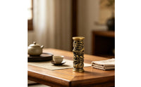 Dragon Pillar Ornament with Raised Design Antique Style Pillar Carving Miniature Ornament for Desk