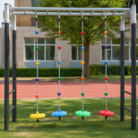 Rope Play Equipment Climbing Rope Park Rope Toy Kids Tarzan Rope Hanging 10 Discs Multicolor Outdoor Play Equipment
