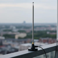 AM DAB Antenna Easy Installation Telescopic 180° Rotatable Extendable Broadcast Collector for Indoor, Home