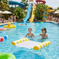 Foldable Design Inflatable Pool Lounger Long-Lasting PVC Material Inflatable Water Pool Lounger Portable for Adults, Lake, Beach