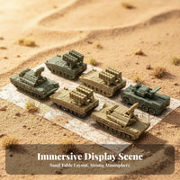 1:144 Armored Vehicle Model Set Easy Assembly Scale Model Armored Vehicle Miniature Armed Forces Vehicle Collection Glue No-Glue
