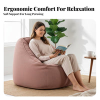 Signature design and aesthetic pouch chair Armchair Retro feel Oversized Corduroy Lounger space-saving Footprint Lounge Chair distinctive Shape for Students, Apartment Dwellers, Living Room, Balcony, Small areas, literary corner