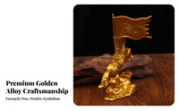 Creative Design Metal Horse Statue Miniature Size Golden Horse Statue Great Gift for Business Owners, Entrepreneurs, Office Desk, Study Room