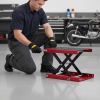 Motorcycle Jack with Lock Antiscivolo Motorcycle Lift Jack in Acciaio Motociclo for Garage, Repair Shop