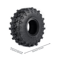 RC Crawler Tire with Sponge Insert Deep-Pattern RC Model Vehicle Tire Sidewall Support Wheel Foam Insert for Hobbyists