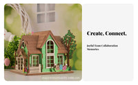 DIY Easter House Scene Paintable Holiday Decoration Easy to Assemble Craft Kit for Families, Hobbyists, Home Decor, Tabletop Display, Gift Giving