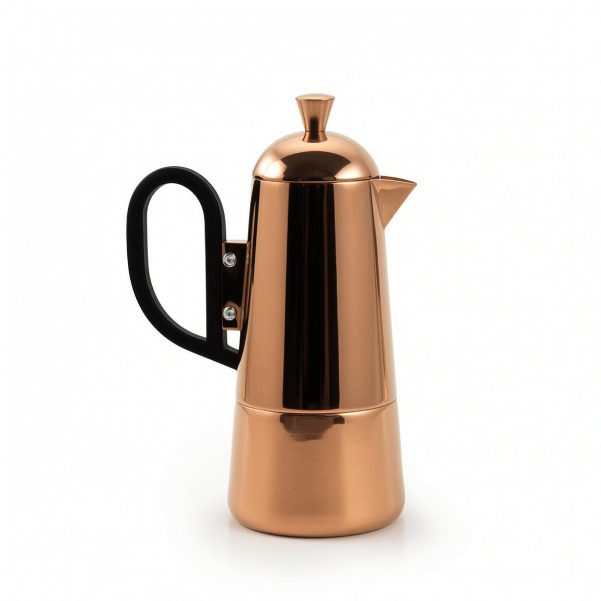 Coffee Pot with Black Handle Stainless Steel Coffee Pot Rust-Resistant for Living Room